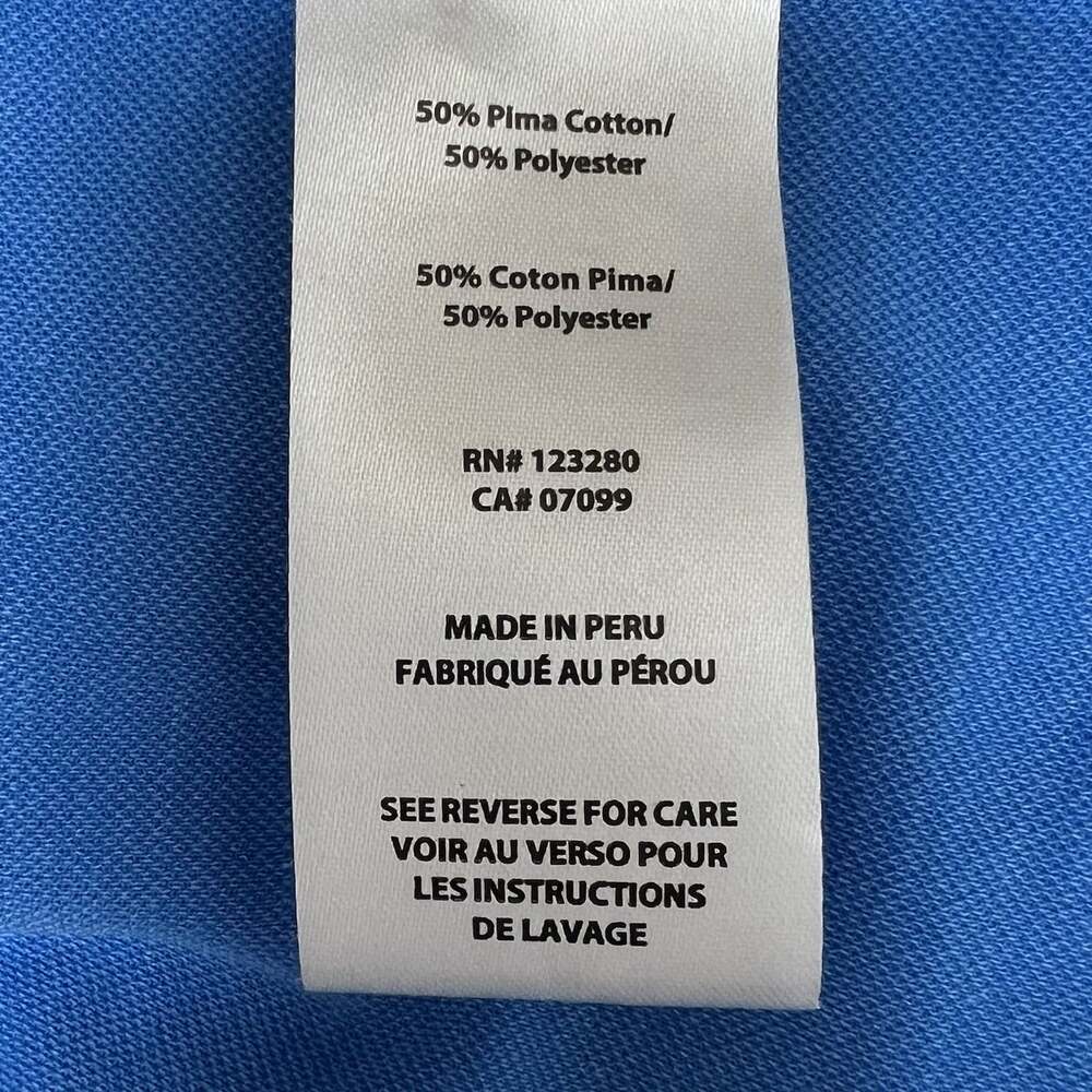 Travis Mathew Polo Shirt Men’s Size XL Solid Blue Golf Casual Performance - Picture 12 of 14